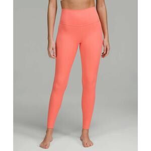 EUC Lululemon Align High-Rise Pant 28” Raspberry Cream Sz 8 Butter Soft Leggings